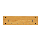 Line 80cm Wall Coat Rack with Shelf Oak and Black, rear view with mounting holes