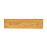 Line 80cm Wall Coat Rack with Shelf Oak and Black, rear view with mounting holes