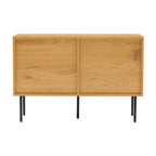 Line 94cm 2 Door Bench Cabinet Oak and Black, rear view