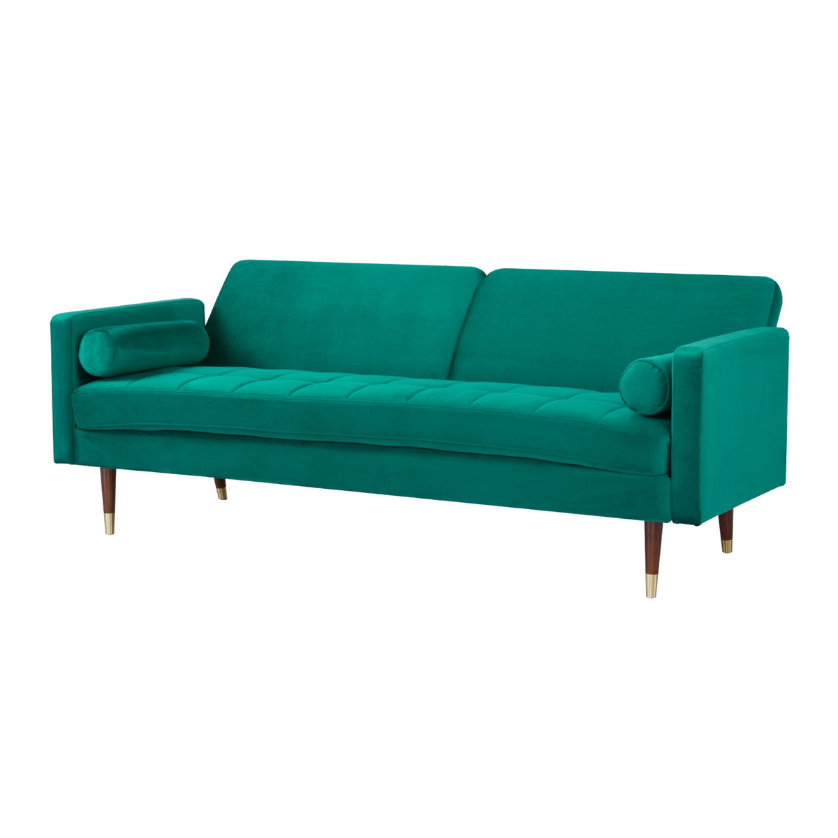 Livia 3 Seater Fabric Sofa Bed Green 