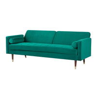 Livia 3 Seater Fabric Sofa Bed Green 