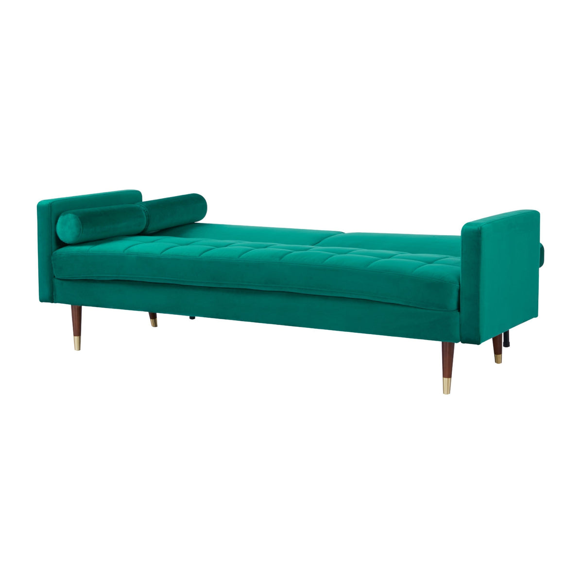 Livia 3 Seater Fabric Sofa Bed Green 