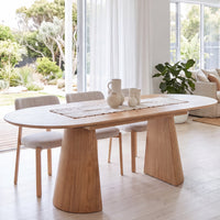 Lokley Oval Dining Table 160-200cm Extension Oak