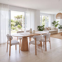 Lokley Oval Dining Table 160-200cm Extension Oak