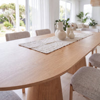 Lokley Oval Dining Table 160-200cm Extension Oak