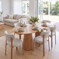 Lokley Oval Dining Table 160-200cm Extension Oak
