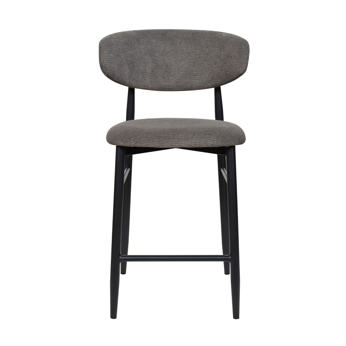 Louie 2pc Dining Bar Stool Chair Black Dark Grey