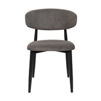 Louie 2pc Dining Chair Black Dark Grey