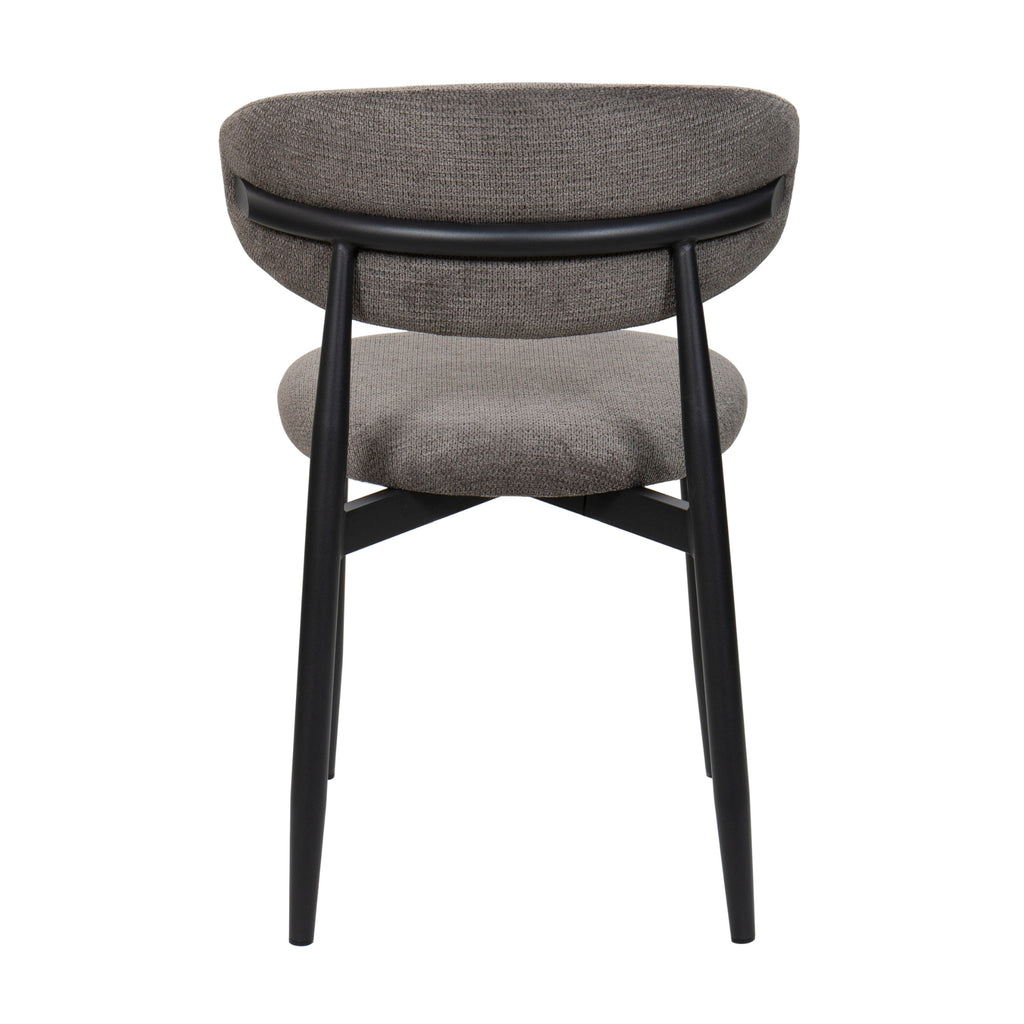 Louie 2pc Dining Chair Black Dark Grey