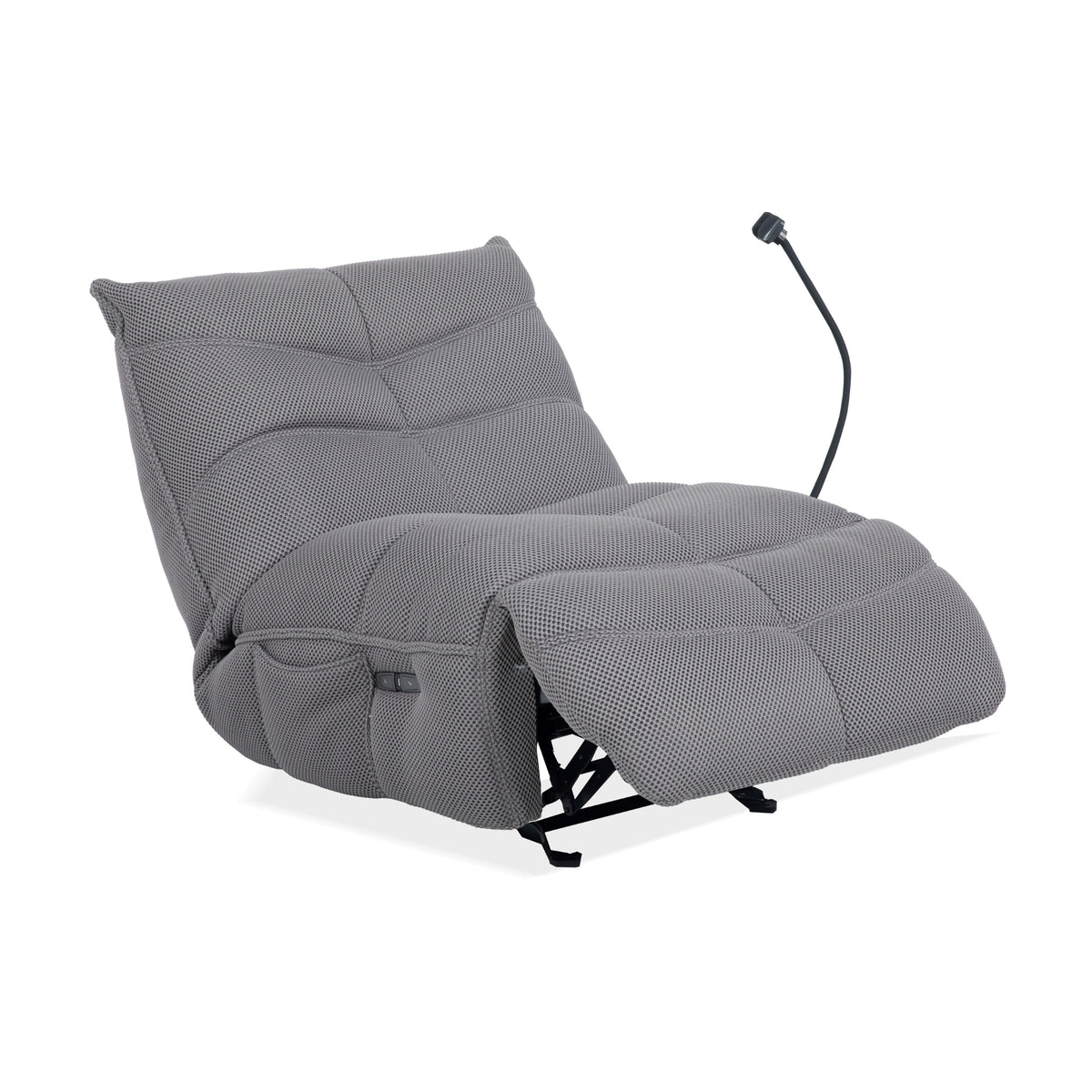 Lucas Recliner Gaming Chair Swivel USB Powered Port Grey