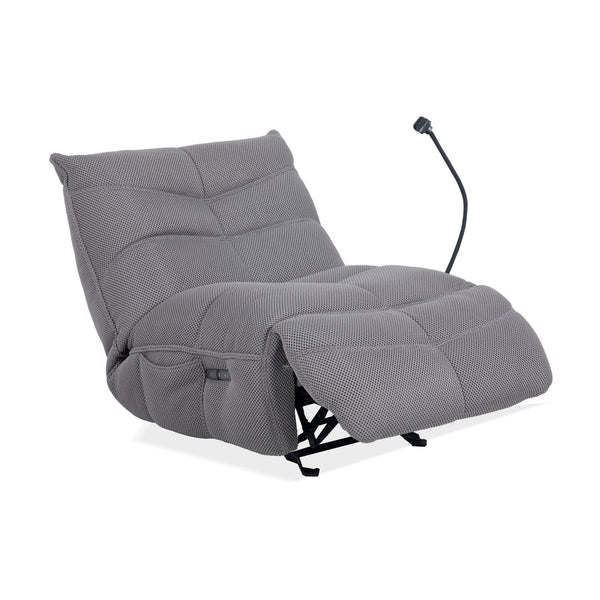 Lucas Recliner Gaming Chair Swivel USB Powered Port Grey
