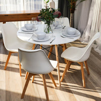 Lucian Set of 2 Dining Chairs Leather Plastic DSW Replica White