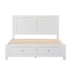 Luna Double Bed Frame Storage Drawer White