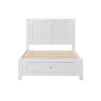 Luna King Bed Frame Storage Drawer White