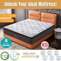 Luxe Dreams 7 Zones Pocket Spring Premium Mattress King Single 