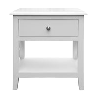 Maison Hampton Bedside Table White
