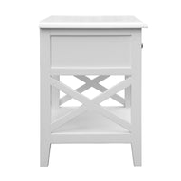 Maison Hampton Bedside Table White