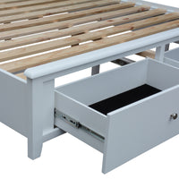 Maison Hampton Double Bed Frame Storage Drawer White