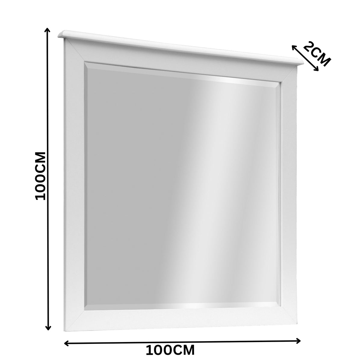 Maison Hampton Dresser Mirror Only White