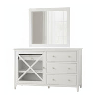 Maison Hampton Dresser Mirror Set White