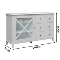 Maison Hampton Dresser Mirror Set White