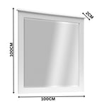 Maison Hampton Dresser Mirror Set White