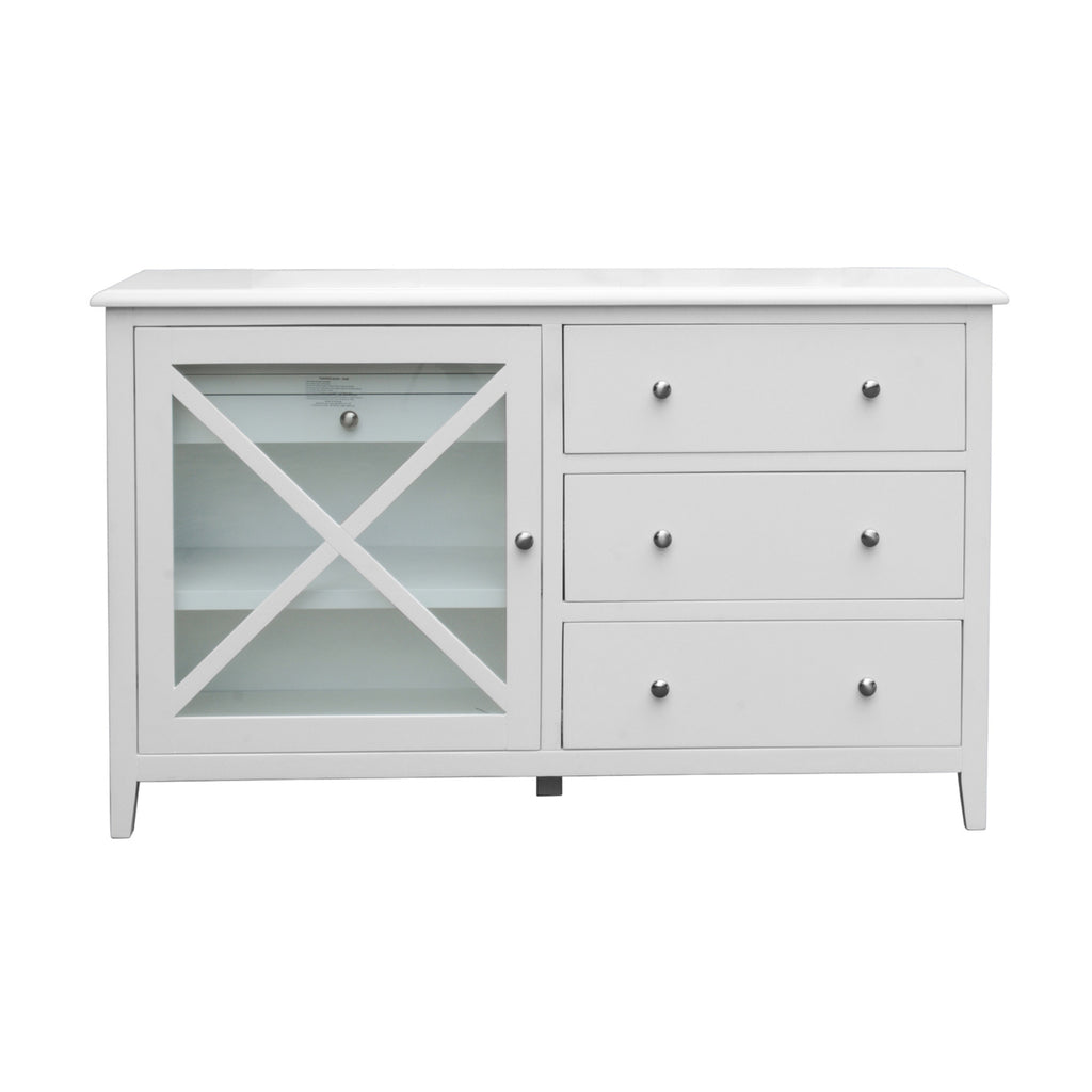 Maison Hampton Dresser Mirror Set White