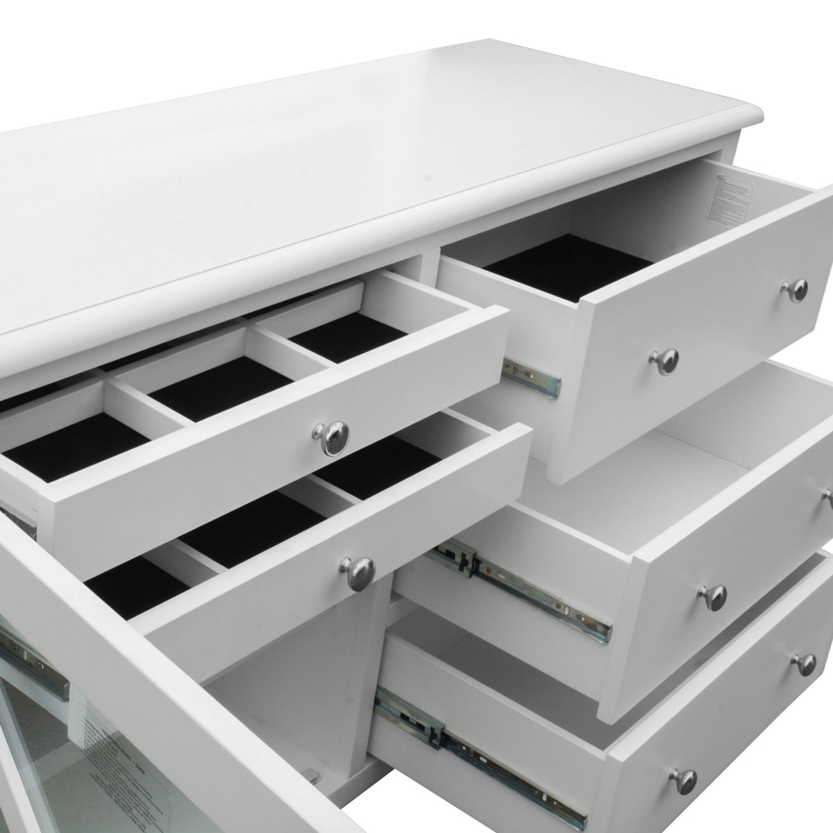 Maison Hampton Dresser Mirror Set White