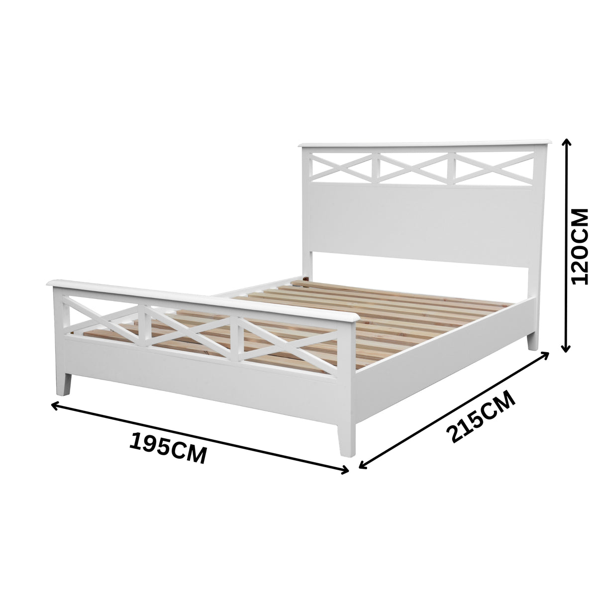 Maison Hampton King Bed Frame White