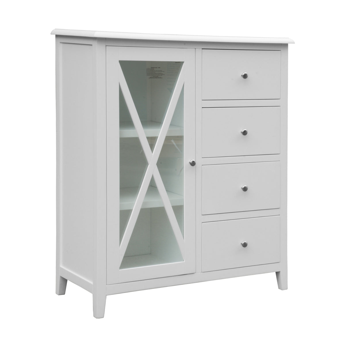 Maison Hampton Tallboy Glass Door White