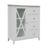 Maison Hampton Tallboy Glass Door White