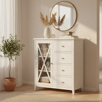 Maison Hampton Tallboy Glass Door White