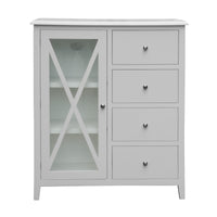 Maison Hampton Tallboy Glass Door White