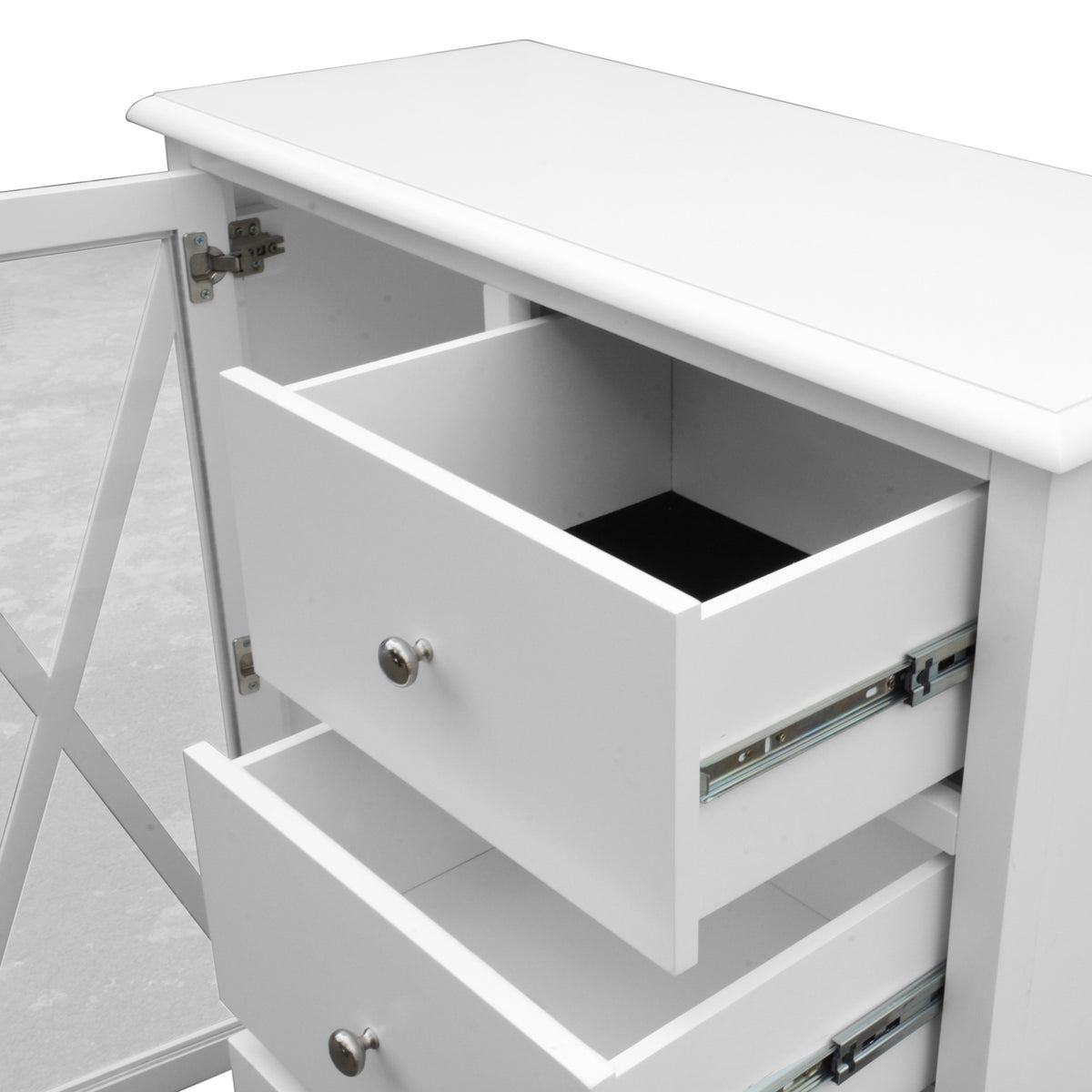 Maison Hampton Tallboy Glass Door White