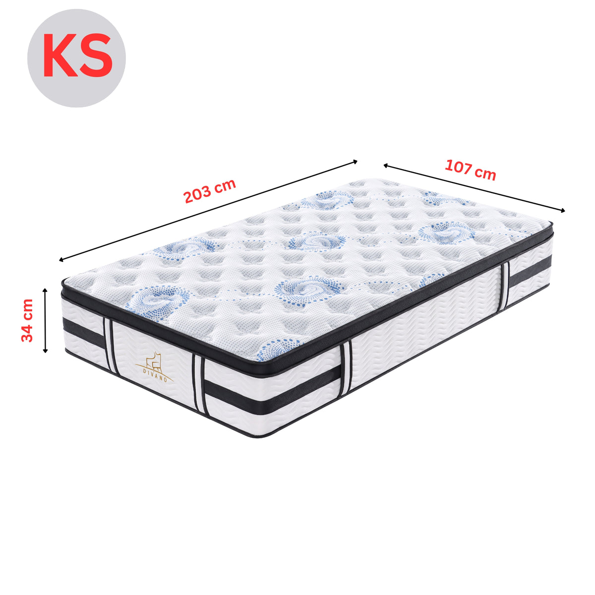 Majestic Rest 7 Zones Luxury Premium Firm Mattress King Single 