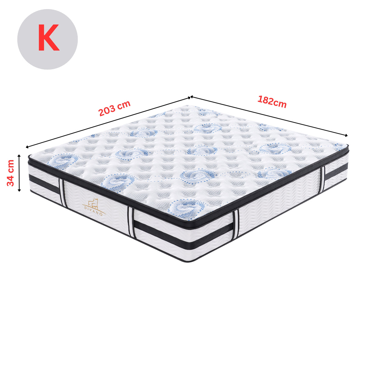 Majestic Rest 7 Zones Luxury Premium Firm Mattress King 