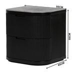 Manna Bedside Table Black