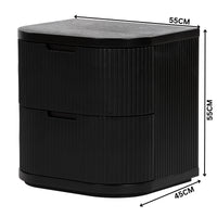 Manna Bedside Table Black