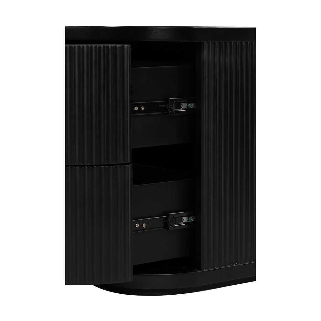 Manna Bedside Table Black