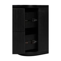 Manna Bedside Table Black