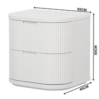 Manna Bedside Table White