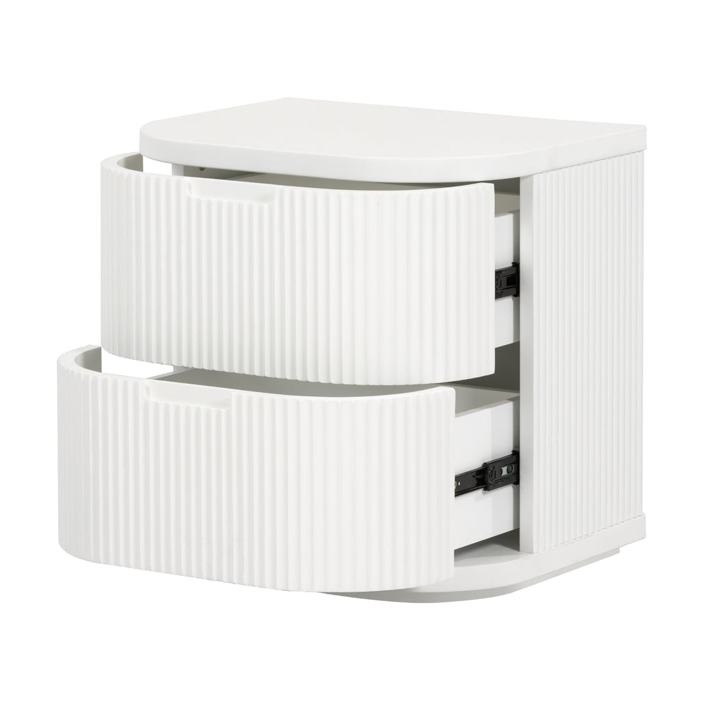 Manna Bedside Table White