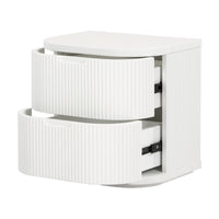 Manna Bedside Table White
