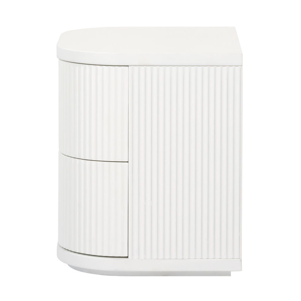 Manna Bedside Table White