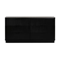 Manna Dresser Fluted Chest of Drawer Black