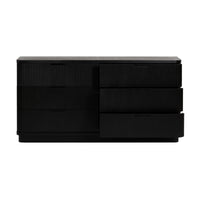 Manna Dresser Fluted Chest of Drawer Black