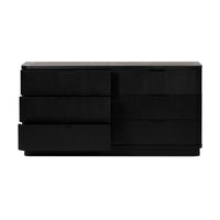 Manna Dresser Fluted Chest of Drawer Black
