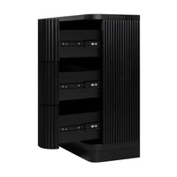 Manna Dresser Fluted Chest of Drawer Black