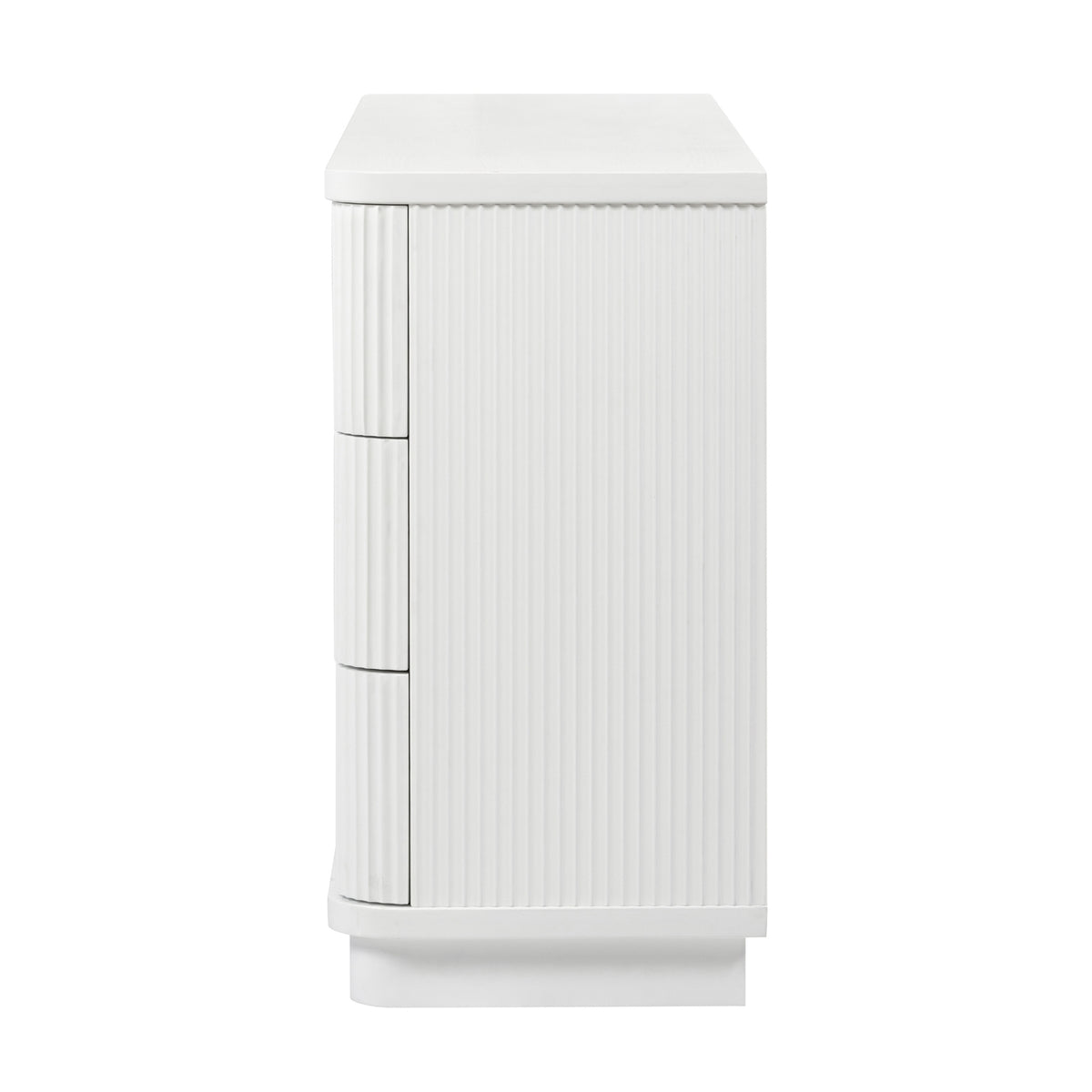 Manna Dresser Fluted Chest of Drawer White