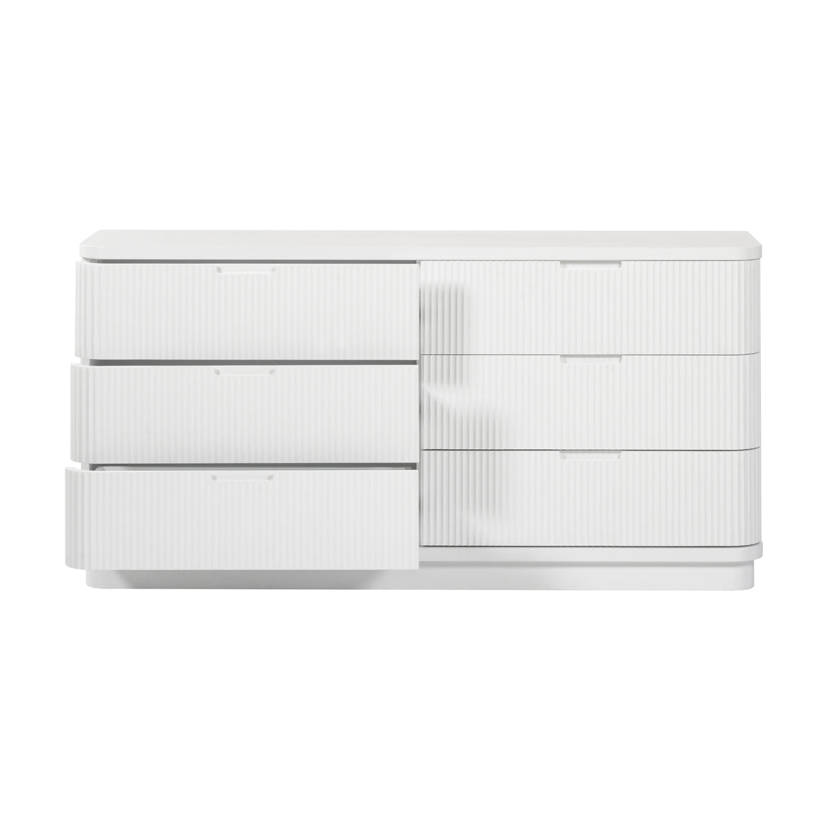 Manna Dresser Fluted Chest of Drawer White